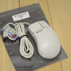 Vintage Microsoft 2 Button PS2 2.1A PN X03-58196 Mouse Port Compatible - 04